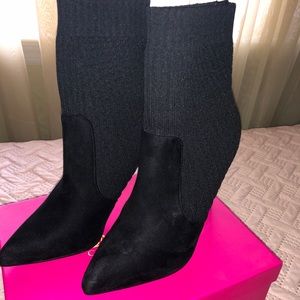 Black sweater booties